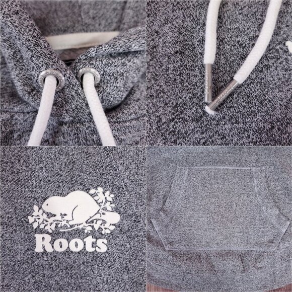 Rare Roots Canada Salt & Pepper Grey Hooded Poncho Cape One Size Fleece - Picture 4 of 11